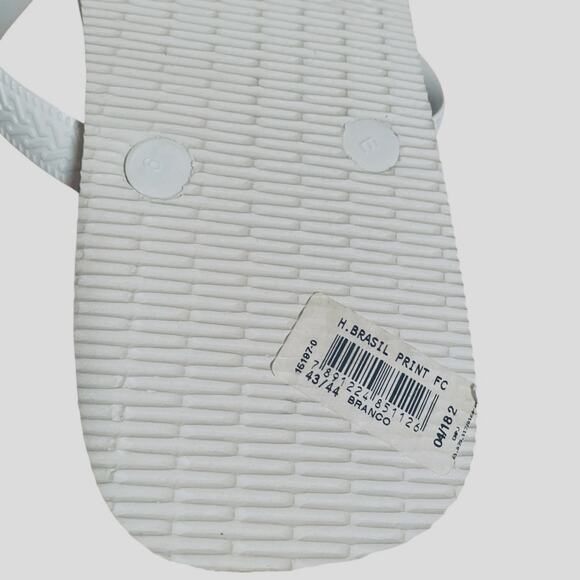 Havaianas Brazil Logo Flip Flops 43/44 Blue Yellow Green Sandals US 11/12 READ - Picture 4 of 10